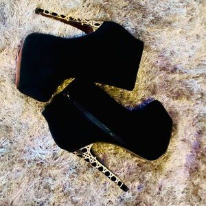 Stiletto Heels Black Suede